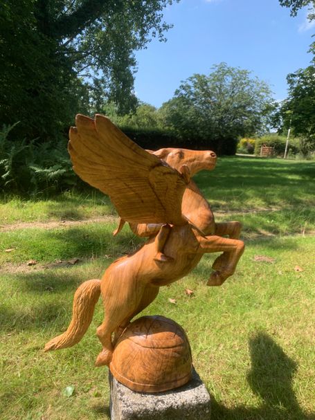 Realistic Red Kite Taking Flight Sculpture