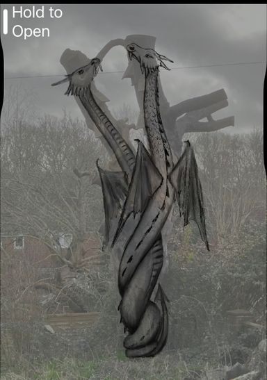 Early concept sketch for the Wickham Dragon